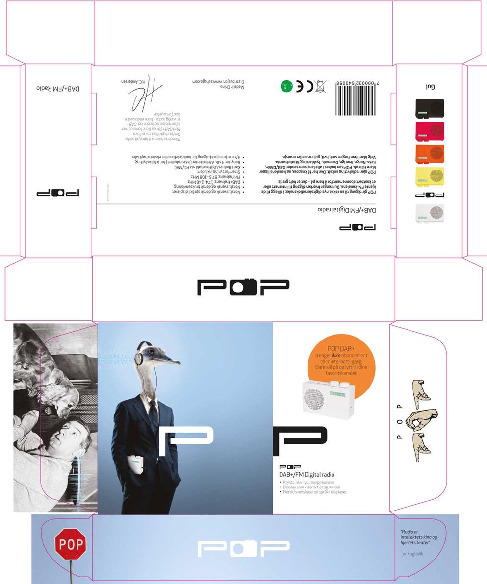 POP radio -diecut emballasjedesign5-Gro Englund Børresen OKTAV-Reklame