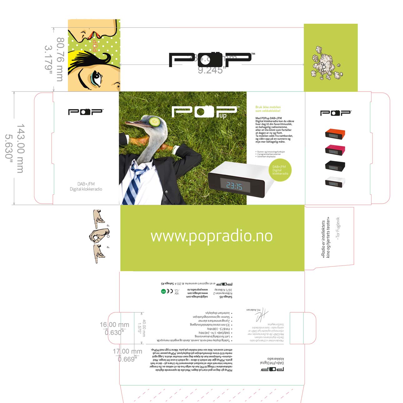 POP radio -emballasjedesign2-Gro Englund Børresen OKTAV-Reklamebyrå